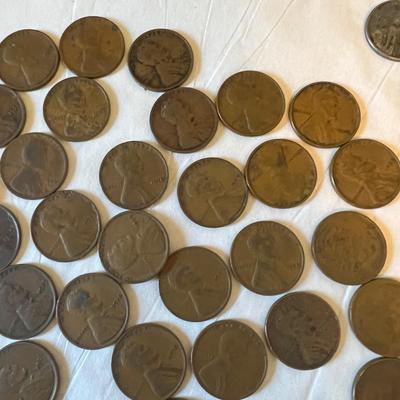 Wheat Penny Lot c. 1918-1956 Incl. Steel