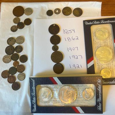 Vintage Currency Lot - Silver Proof Sets US, Foreign, Tokens