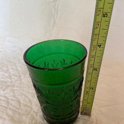Anchor Hocking green sandwich tumbler