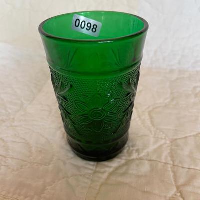 Anchor Hocking green sandwich tumbler