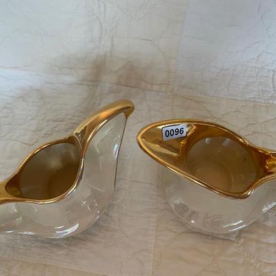 Lusterware-Pearl China Co-Art deco-cream & sugar
