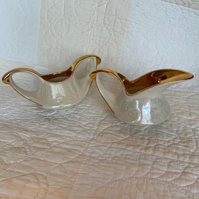 Lusterware-Pearl China Co-Art deco-cream & sugar