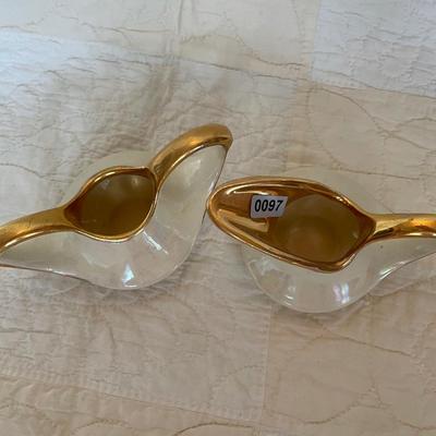 Lusterware-Pearl China Co-Art deco-cream & sugar