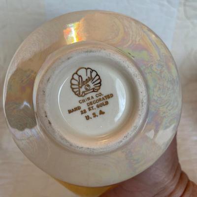 Lusterware-Pearl China Co-Art deco-cream & sugar