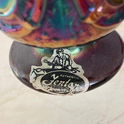 Fenton carnival glass “wild strawberry” toothpick holder