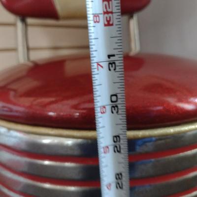 Retro 1950's Style Chrome Framed Bar Stool with Two Tone Seat- Choice B