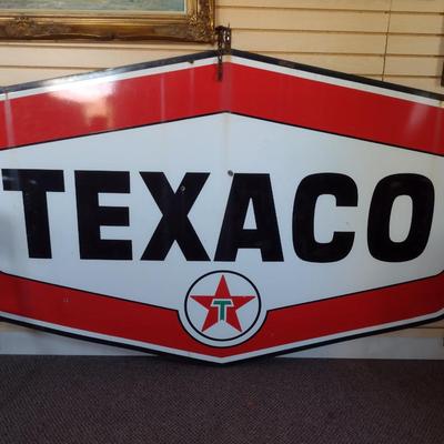 Large, Double Sided Porcelain Texaco Sign