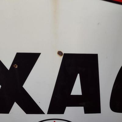 Large, Double Sided Porcelain Texaco Sign