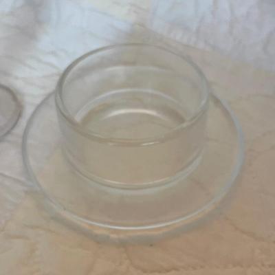 Frosted dome cheese/butter & small goblet
