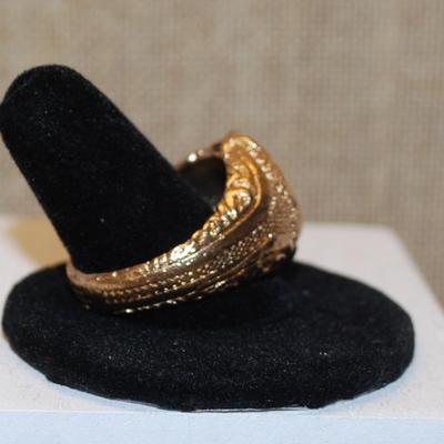 Size 12 Light Rose Gold "College" Style No-Stones Ring on a Solid Band (9.6g)
