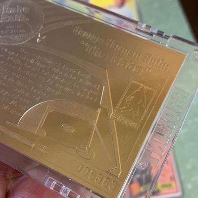 Babe Ruth Performance 22k Gold Leaf The Babe W/Mint Set In Hard Wood Display Case
