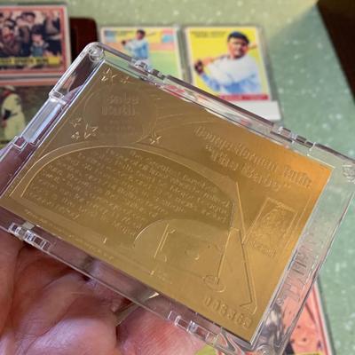 Babe Ruth Performance 22k Gold Leaf The Babe W/Mint Set In Hard Wood Display Case