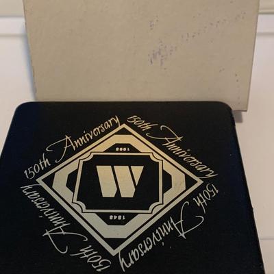 Large Coin Paperweight Montgomery Co 150yr Anniv. Plaque In Case