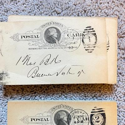 BIG Lot Antique Postal Cards c. 1890-99 Some Unused