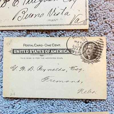 BIG Lot Antique Postal Cards c. 1890-99 Some Unused