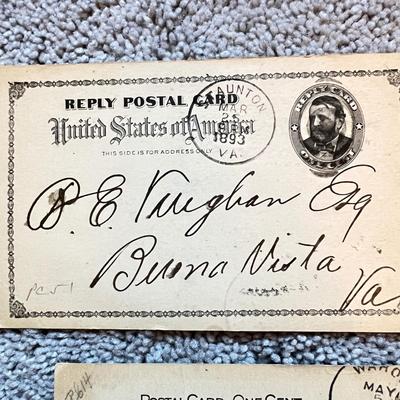 BIG Lot Antique Postal Cards c. 1890-99 Some Unused