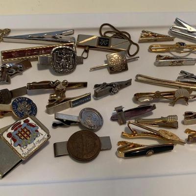Large Vintage Lot Tie Tacks /Clips