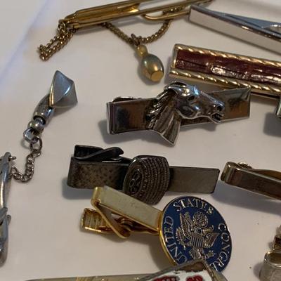 Large Vintage Lot Tie Tacks /Clips