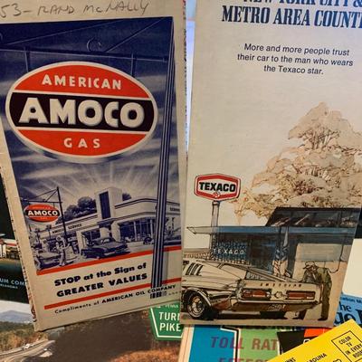 Vintage Fold Out Road Maps Lot