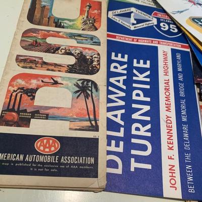 Vintage Fold Out Road Maps Lot