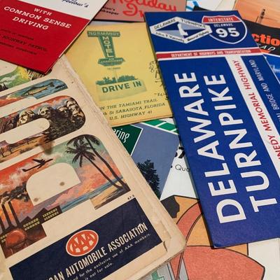 Vintage Fold Out Road Maps Lot