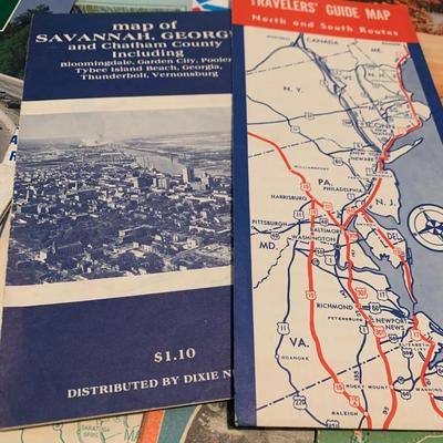 Vintage Fold Out Road Maps Lot