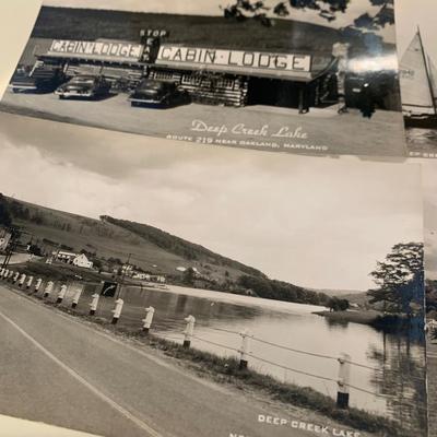 Vintage Postcards Lot - Real Photos Deep Creek Lake West Airlines +++