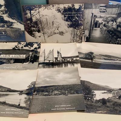 Vintage Postcards Lot - Real Photos Deep Creek Lake West Airlines +++