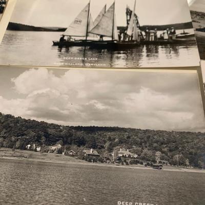 Vintage Postcards Lot - Real Photos Deep Creek Lake West Airlines +++