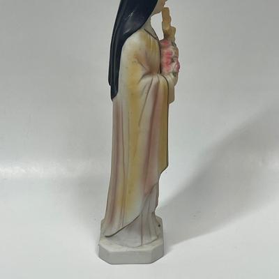 Vintage Ceramic Saint Theresa Statue