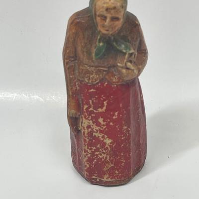 Antique Vintage 1930's Sirocco Resin Old Jewish Woman Figurine