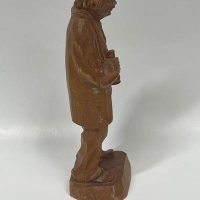Folk Art Wood Hand-Carved Figurine Folk Art man