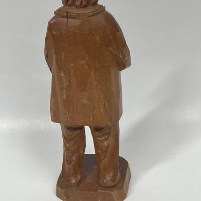 Folk Art Wood Hand-Carved Figurine Folk Art man