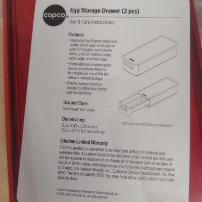 Copco Egg Storage Drawers - Two Pack- New in Package