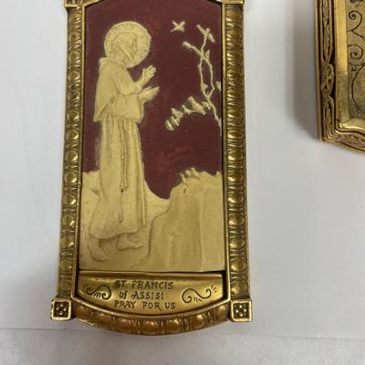 Vatican Library Collection Rosary Box St Francis Of Assisi Handcrafted