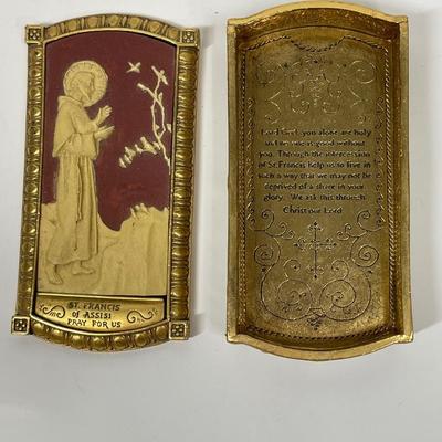 Vatican Library Collection Rosary Box St Francis Of Assisi Handcrafted