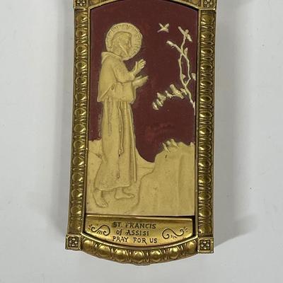 Vatican Library Collection Rosary Box St Francis Of Assisi Handcrafted
