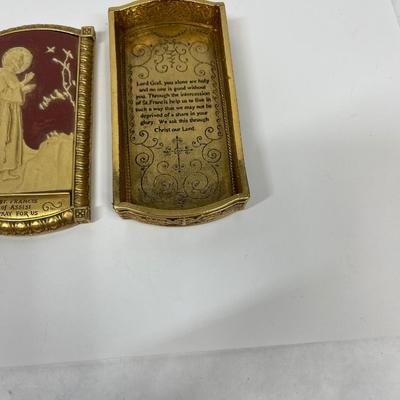 Vatican Library Collection Rosary Box St Francis Of Assisi Handcrafted
