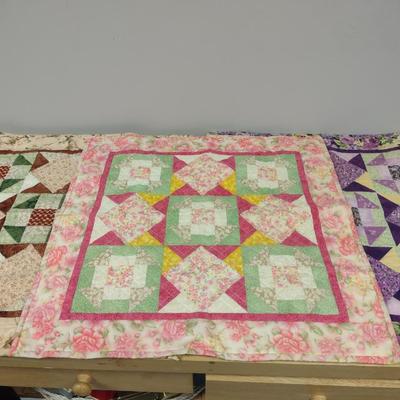 Three Small Quilts - Each Approx 24" x 24"