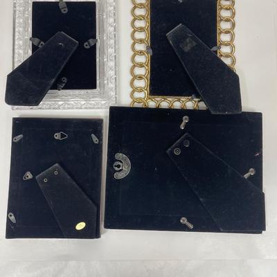 4 Photo Frames, metal, wood, etc