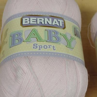 Bernat Baby Sport Yarn- Baby Pink- Two Packs (#1)