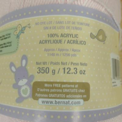 Bernat Baby Sport Yarn- Baby Pink- Two Packs (#1)