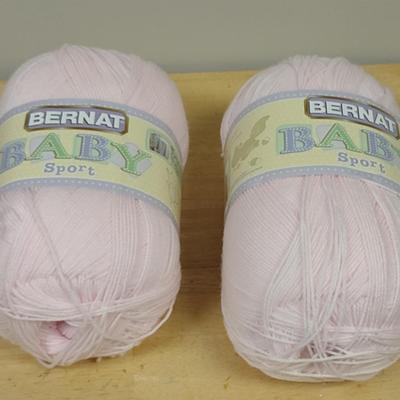 Bernat Baby Sport Yarn- Baby Pink- Two Packs (#1)