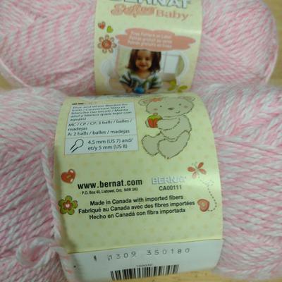 Bernat Softee Baby Yarn- Baby Pink Marl- Three Packs (#2)