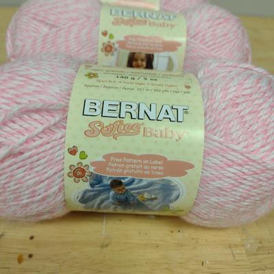 Bernat Softee Baby Yarn- Baby Pink Marl- Three Packs (#2)