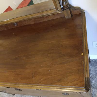 ANTIQUE DRESSER WITH MIRROR