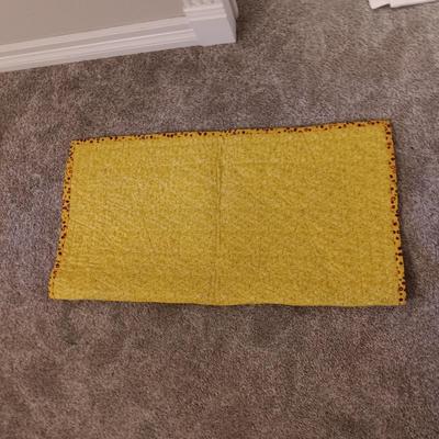 ANTIQUE HAND SEWN QUILT PLUS A COLORFUL WALL HANGING