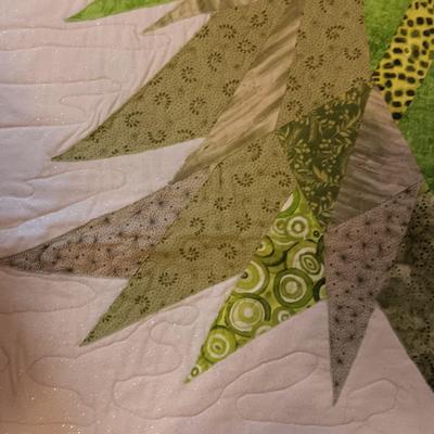 HANDMADE CHRISTMAS TREE THROW AND A QUILTED WREATH WALL HANGING