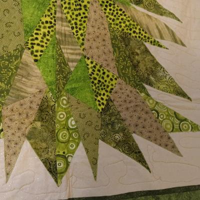 HANDMADE CHRISTMAS TREE THROW AND A QUILTED WREATH WALL HANGING