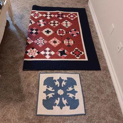 HANDMADE QUILTED THROW AND WALL HANGING
